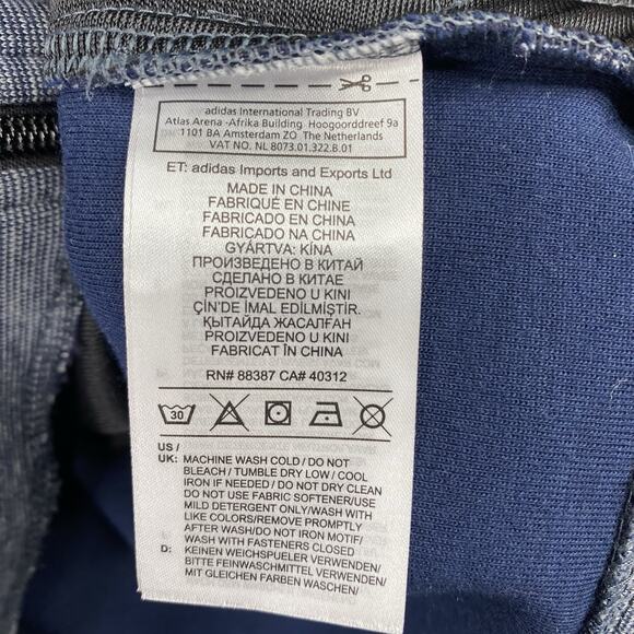 Adidas Adicross Jacket Mens L Blue Heather Golf Coach Performance Outerwear - Picture 3 of 10